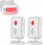  Vezeték Nélküli Ajtócsengő, 1db Pir Mozgásérzékelő, 2db Riasztó, üzleti csengő (PL_KS-SF-20R Alarm)