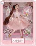 Mamido Păpușa Ashley în rochie elegantă brunetă MT1241 (MT1241-BRUNETTE) Papusa