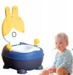  WC-ülőke szűkítő, Gyerekeknek, Csúszásgátló, Nyuszi mintás, Sárga (HARD-ER toaletka nocnik dla dziecka żółty)