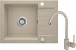 Deante , Zorba, gránit mosogató csapteleppel, 1 medencés, homok szín 58*44*16, 4 cm ZQZA711A I. o