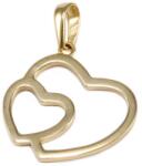 Ékszershop Dupla szív arany medál (1276277)