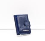 Angela Moretti kék / lakk patentos álló női bőr kártyatartó bf04