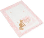  Baba takaró LITTLE FRIENDS 80x110 cm erdei állatos PINK