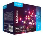 Modee LED karácsonyi füzér 200LED/20m műanyag tápegység-dugóval 8mód kültéri 10db/m RGB-fényű AC Modee - ML-C2006 (ML-C2006)