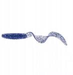 Jenzi Super-Twister gumihal, 10cm, 4-es méret Kék csillámos (5398010)