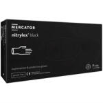 Mercator Medical Nitrylex black nitril púdermentes fekete vizsgálókesztyű XL (5906615029076)