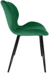AKORD SJ. 17 Bársony Étkezőszék Üvegzöld Steppelt (CSJ-17-BG)
