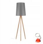 TK Lighting Walz Gray 5046 Állólámpa, TK Lighting, fa, fém, szövet (5046)