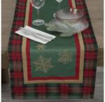 EUROFIRANY Star gobelin karácsonyi asztali futó Zöld 45x140 cm