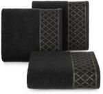 Eurofirany Layla minőségi törölköző fényes díszítéssel Fekete 50x90 cm