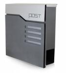  Levélszekrény újságtartóval, grafit színű, kulccsal zárható (MS18396)