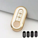  Citroen 3 gombos bicskakulcs TPU tok fehér arany (TFI010AFH)