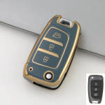 Hyundai bicskakulcs 3 gombos TPU tok kék arany (THY035AKE)