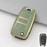 Hyundai bicskakulcs 3 gombos TPU tok zöld arany (THY035AZO)