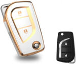  Toyota 2 gombos bicskakulcs TPU tok fehér arany (TTO072AFH)