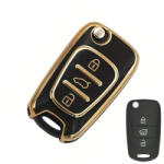 Hyundai 3 gombos bicskakulcs TPU tok fekete arany (THY002AFK)