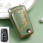  Toyota 3 gombos bicskakulcs TPU tok zöld arany (TTO073AZO)