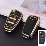  Audi 3 gombos bicskakulcs TPU tok fekete arany (TAU006AFK)