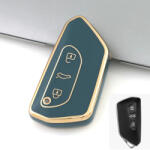 Seat 3 gombos smart kulcs TPU tok kék arany (TVW060AKE)
