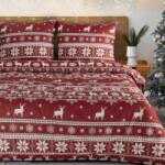 Takoy Karácsonyi pamut ágyneműhuzat-garnitúra 160x200 cm piros skandináv minta