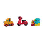 MomKi Set 3 Vehicule Actionate Prin Inertie, Mix