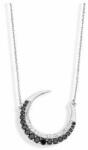  Victoria Ezüst színű fekete, fehér köves félhold nyaklánc