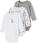 NAME IT Combinație de 3 piese cu mânecă lungă pentru băieți alb fny. /grey/printed (12C5F6)