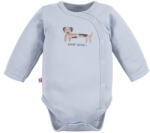 EEVI Body bebe băiat, cu mâneca lunga, bleu cu catel, 56-62 albastru (143445)