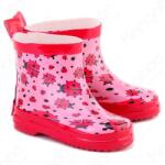 Playshoes Cizme de cauciuc copii, fete, scurte, roz cu buburuze, 18/24 roz-roz deschis (105D5A)