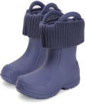 D. D. STEP cizme de cauciuc pentru fete cu căptușeală detașabilă din fleece albastru închis / albastru regal (14224F)