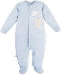 EEVI Salopeta bebe băieți mânecă lungă, bleu cu elefant, 50 albastru (13776D)