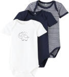 NAME IT combinezon cu mâneci scurte pentru băieți 3 buc. alb fny. /gri/în dungi (1334EC)