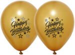 Balonevi lufi, 12" 30cm, 50db/cs, Happy Birthday, Arany stars (LUFI744335)