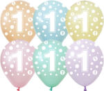 Balonevi lufi, 12" 30cm, 50db/cs, 1-es számmal, macaron (LUFI274208)