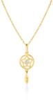 SAVICKI Colier dreamcatcher din aur 585 cu diamante albe 42 cm