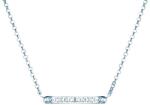 SAVICKI Colier din aur alb 585 cu diamante albe 0.04 ct 42 cm
