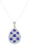 SAVICKI Pandantiv SAVICKI: aur bicolor, tanzanite, diamante - savicki - 3 570,00 RON