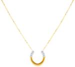 SAVICKI Colier potcoavă din aur 585 cu diamante albe 0.01 ct 45 cm