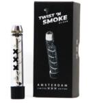 Twist & Smoke Pipa blunt sticla Twist & Smoke Amsterdam XXX Silver 10cm