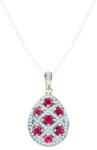 SAVICKI Pandantiv SAVICKI: aur bicolor, rubine, diamante - savicki - 4 233,00 RON