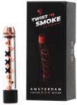 Twist & Smoke Pipa blunt sticla Twist & Smoke Amsterdam XXX roz gold 10cm