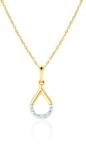 SAVICKI Colier lacrimă din aur 585 cu diamante albe 0.01 ct 42 cm