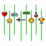  Játék Game On papír szívószál 8 db-os (MLG179316) - sandori