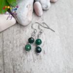 Kristály Jóga Shop Smaragd 5 mm-es fazettált drágakő fülbevaló