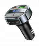 hoco. E70 FM adó, 30W PD/QC3.0, USB-A/C töltő, kijelzővel (6931474765246)