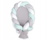 My Sweet Baby 2 az 1-ben fonott babafészek, fehér-szürke-menta