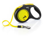 flexi FLEXI Neon, lesă bandă retractabilă câini, reflectorizant, nylon, neon, M(25kg, 5m)