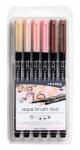 LYRA Set 6 markere acuarela Skin Tones Aqua Brush Duo Lyra