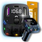  Bluetooth Fm Transmitter Autóba Usb 3.1A 1.0A Qc Usb-c Töltő MP3 Lejátszó (TRANSMITER BLUETOOTH AUDIO FM MP3 BT WIRELESS)