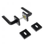 VEROFER Beltéri ajtó kilincs, négyszögletes, Viktória, matt fekete, 120 mm (6051704)